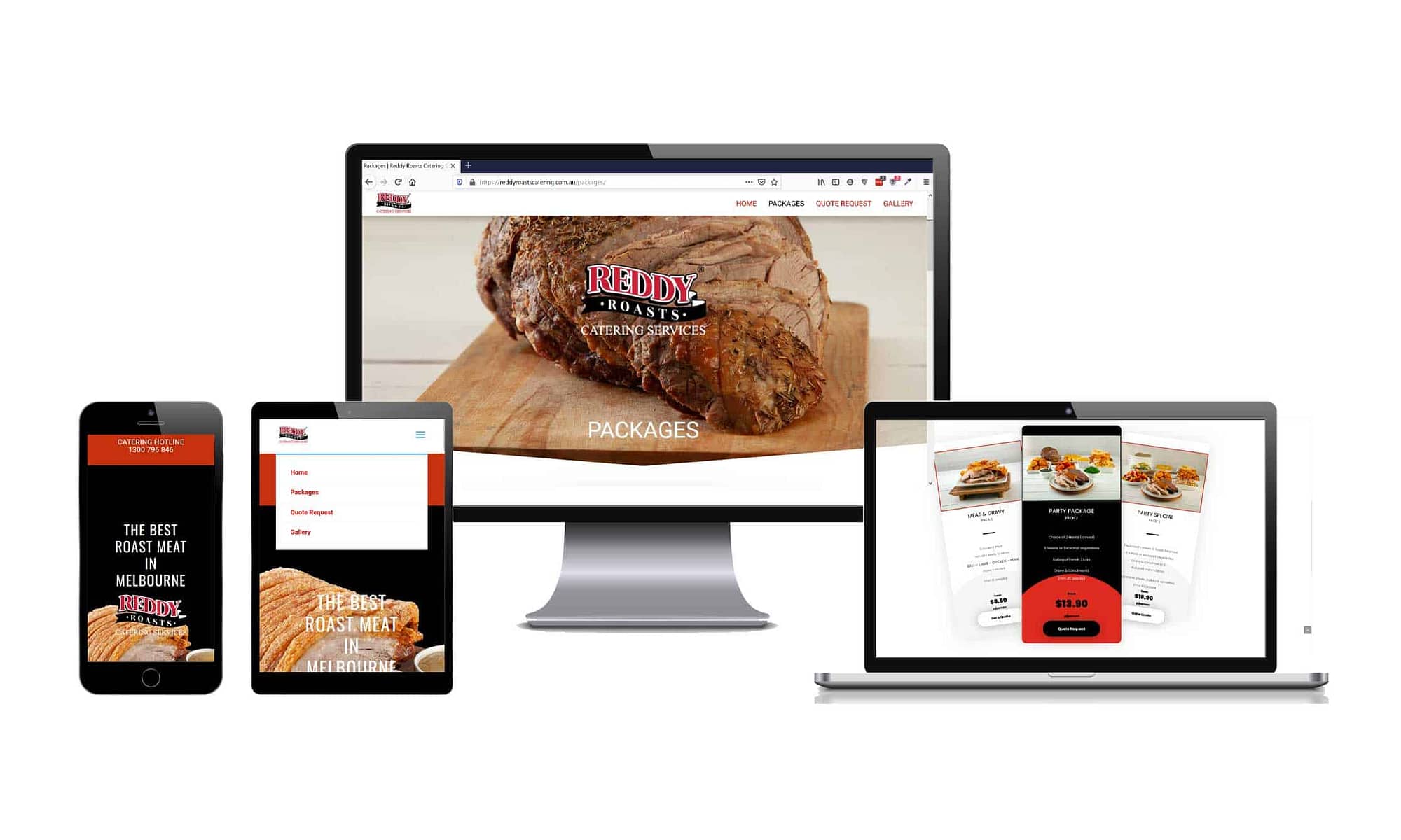 Reddy Roasts Catering Web Design
